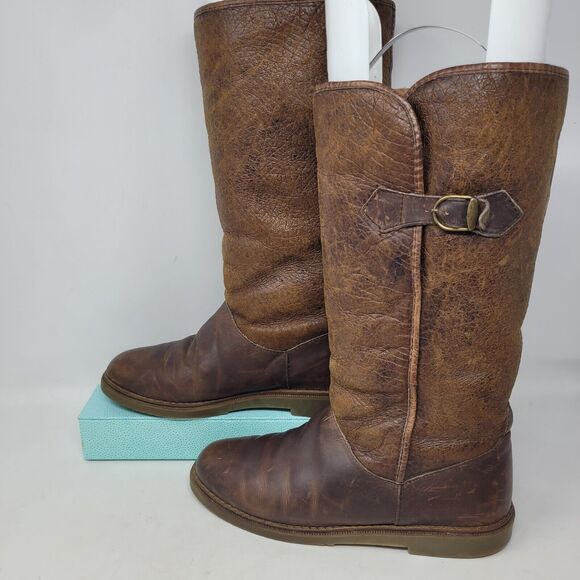 Eddie Bauer Shearling Leather Boots Womens 9 UGG esque ENGLAND QUALITY VTG 95% - Picture 6 of 10